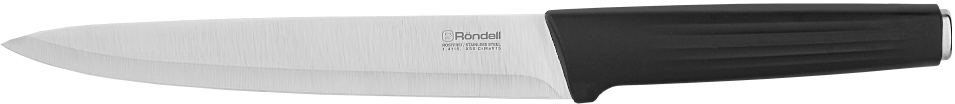 Набор ножей кухон. Rondell Craft RD-1469 компл.:6предм. с подставкой черный подар.коробка — миниатюра 3