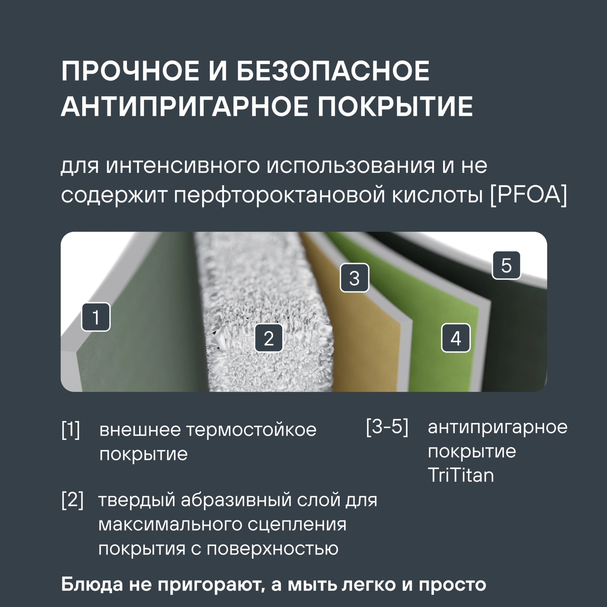 Сковорода-гриль Rondell Craft RDA-1485 квадратная 28см покрытие: TriTitan ручка несъемная (без крышки) черный — миниатюра 13