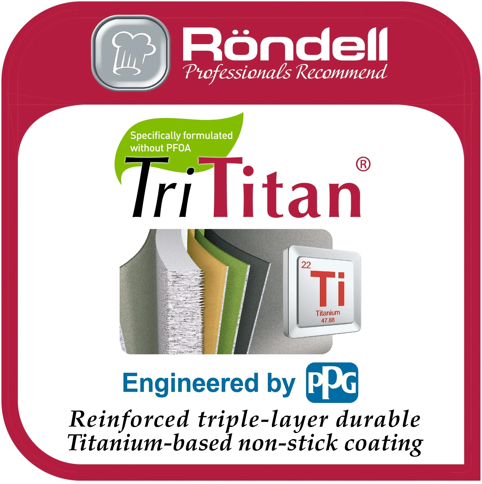 Сковорода-гриль Rondell Craft RDA-1485 квадратная 28см покрытие: TriTitan ручка несъемная (без крышки) черный — миниатюра 2
