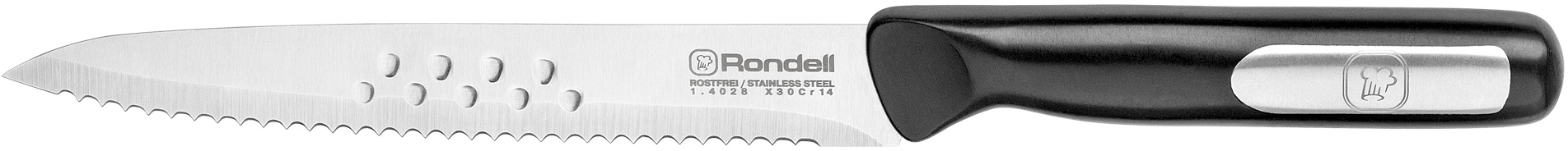 Набор ножей кухон. Rondell Bayoneta RD-1569 компл.:4предм. разд.дос. черный блистер — миниатюра 2