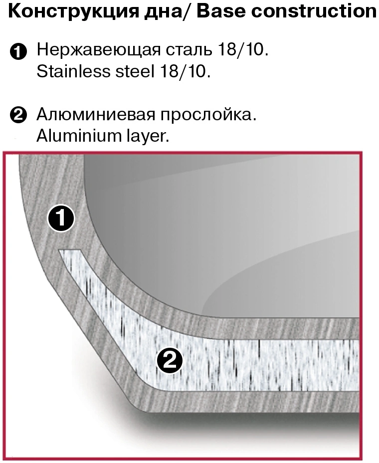 Кастрюля Rondell Coffee Bean RDS-1645 5.7л. d=24см (с крышкой) стальной — миниатюра 2