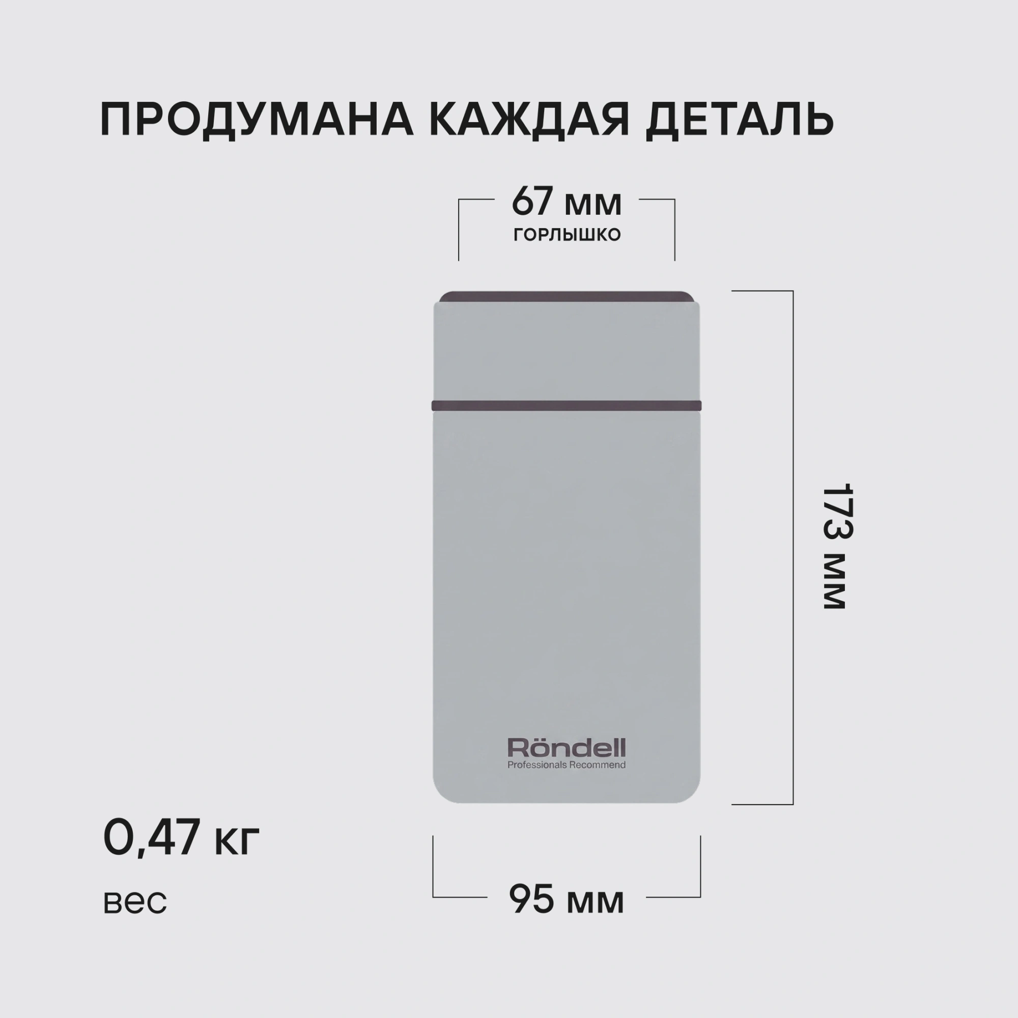 Термос для еды Rondell Aventura RDS-1660 0.7л. морская волна с чехлом картонная коробка — миниатюра 17