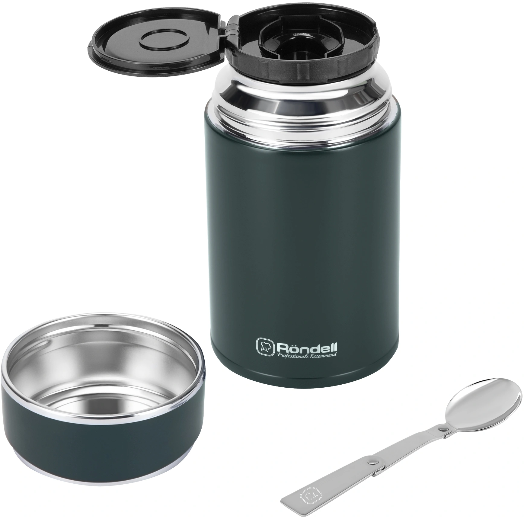 Термос для еды Rondell Aventura RDS-1660 0.7л. морская волна с чехлом картонная коробка — миниатюра 2