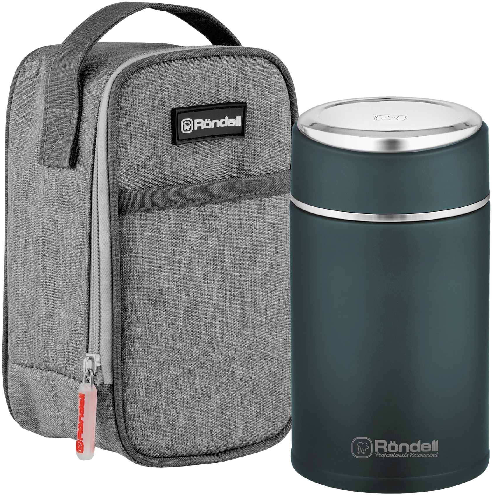 Термос для еды Rondell Aventura RDS-1660 0.7л. морская волна с чехлом картонная коробка — миниатюра 4