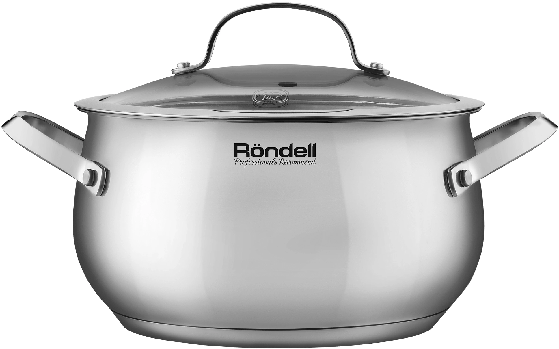 Кастрюля Rondell Calypso RDS-1671 3.8л. d=20см (с крышкой) стальной — фото 1