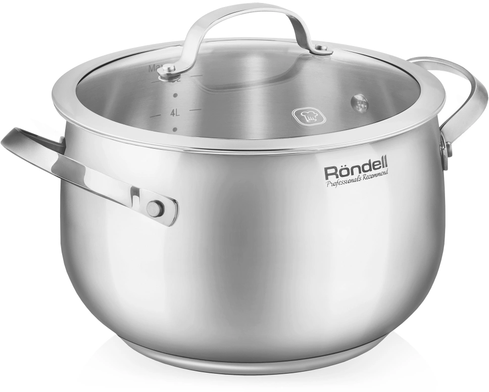 Кастрюля Rondell Calypso RDS-1672 5.8л. d=22см (с крышкой) стальной — миниатюра 20