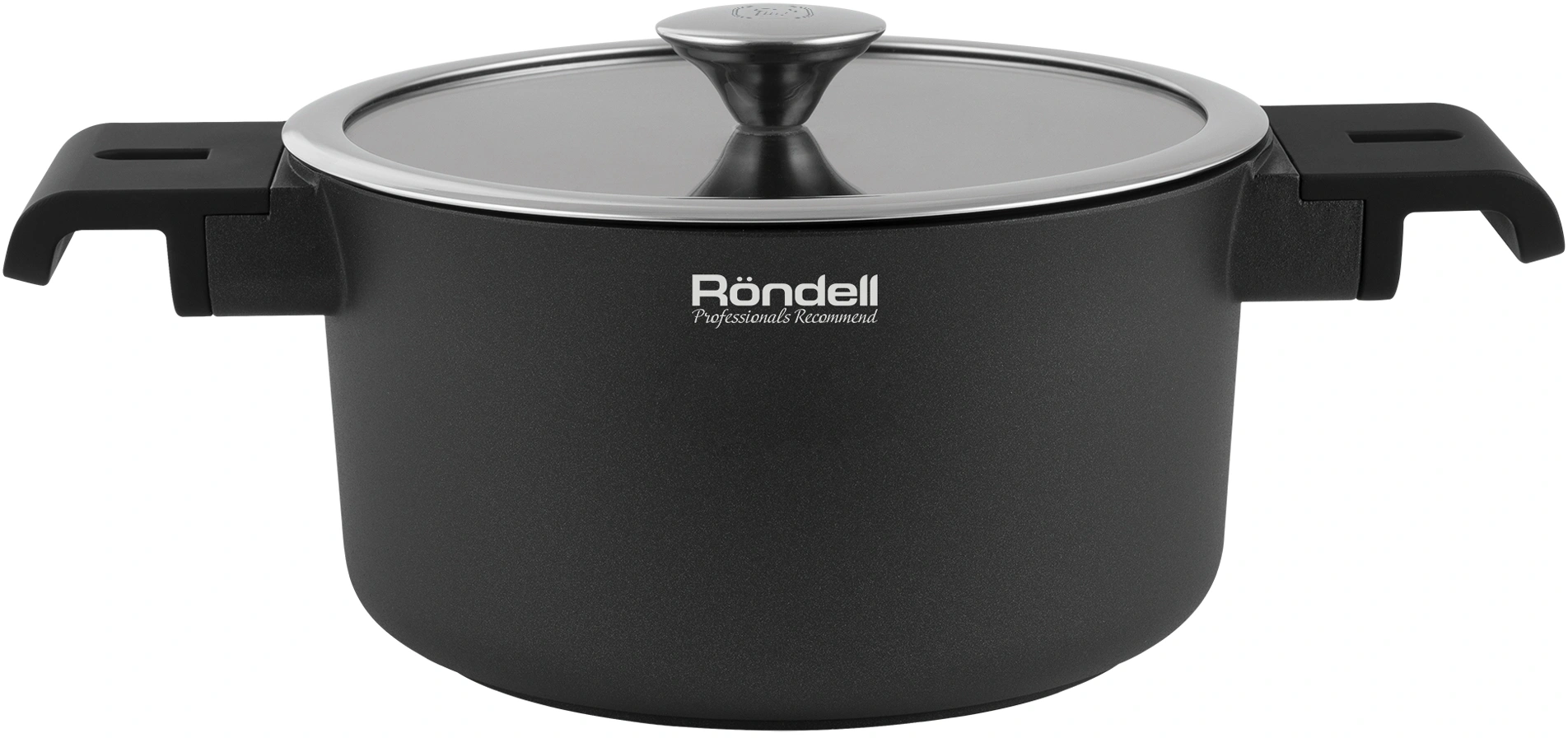 Кастрюля Rondell Modern RDA-1726 2.6л. d=20см (с крышкой) черный — фото 1