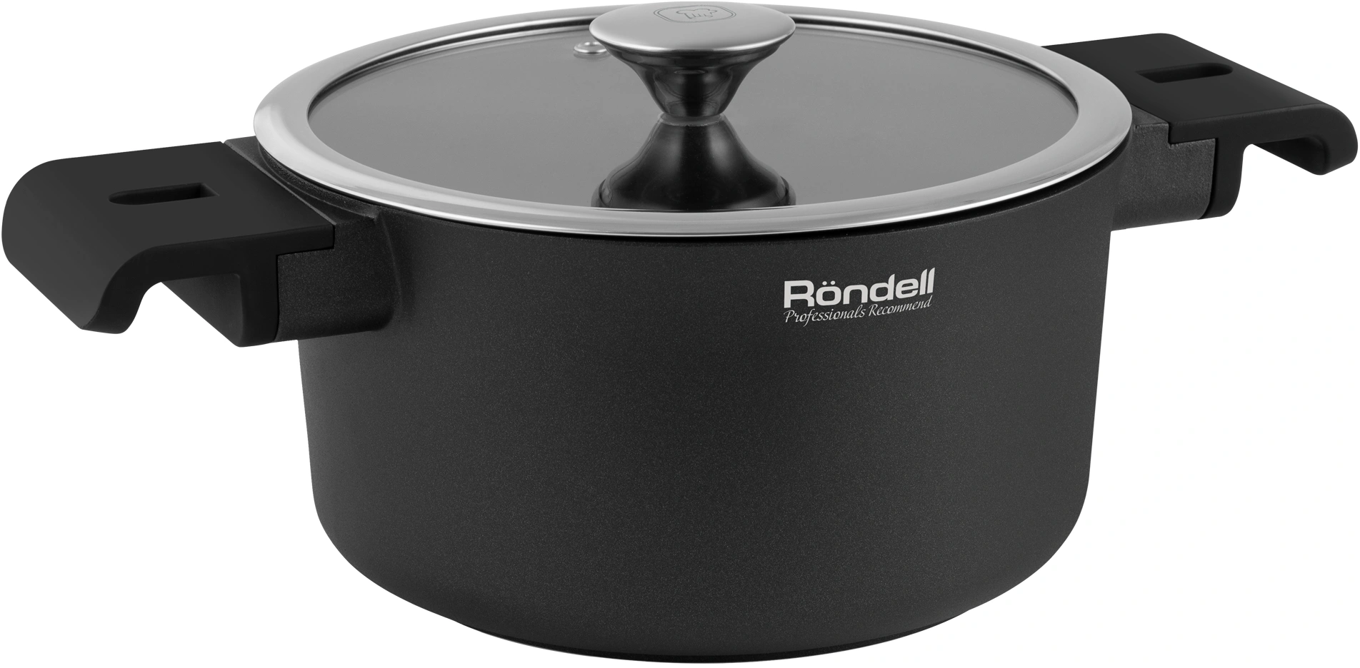 Кастрюля Rondell Modern RDA-1726 2.6л. d=20см (с крышкой) черный — миниатюра 3