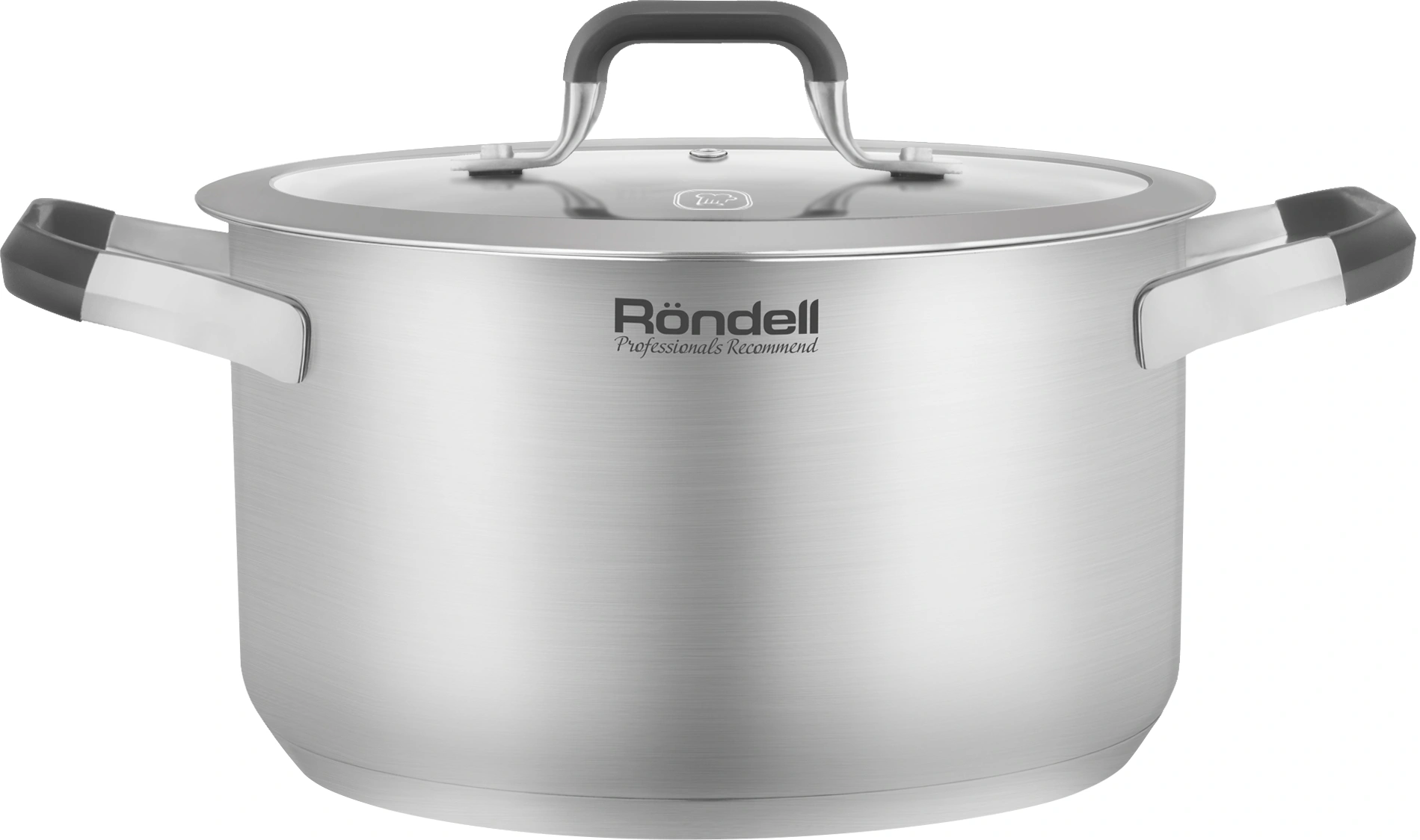 Кастрюля Rondell Stolz RDS-1752 2.3л. d=18см (с крышкой) стальной — фото 1