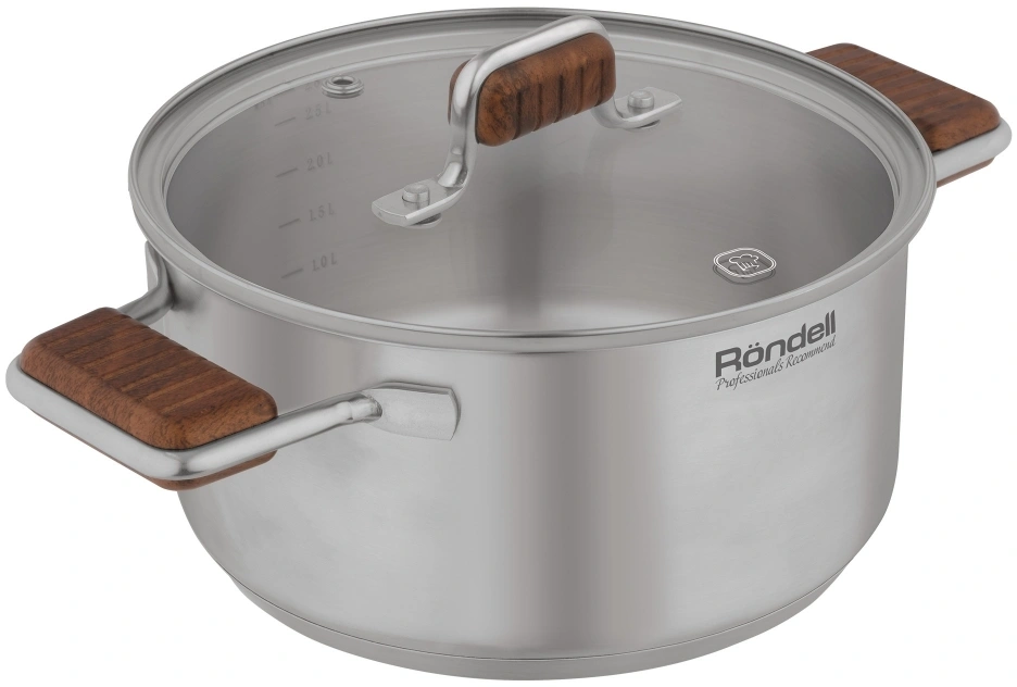 Кастрюля Rondell Fjord RDS-1791 3.2л. d=20см (с крышкой) стальной — миниатюра 5