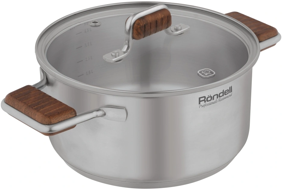 Кастрюля Rondell Fjord RDS-1792 5.2л. d=24см (с крышкой) стальной — миниатюра 5