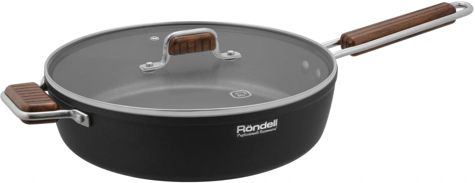 Сотейник Rondell Fjord RDA-1799 4.0л. d=28см (с крышкой) черный