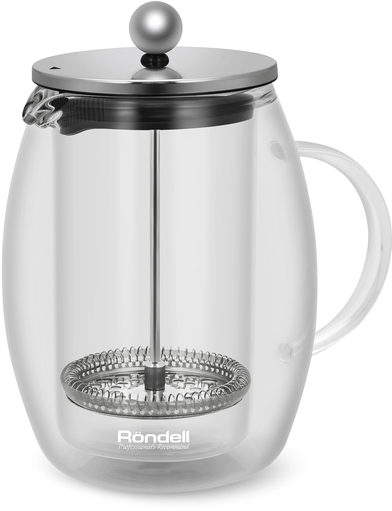 Френч-пресс Rondell Calypso RDS-1821 0.6л прозрачный — миниатюра 2