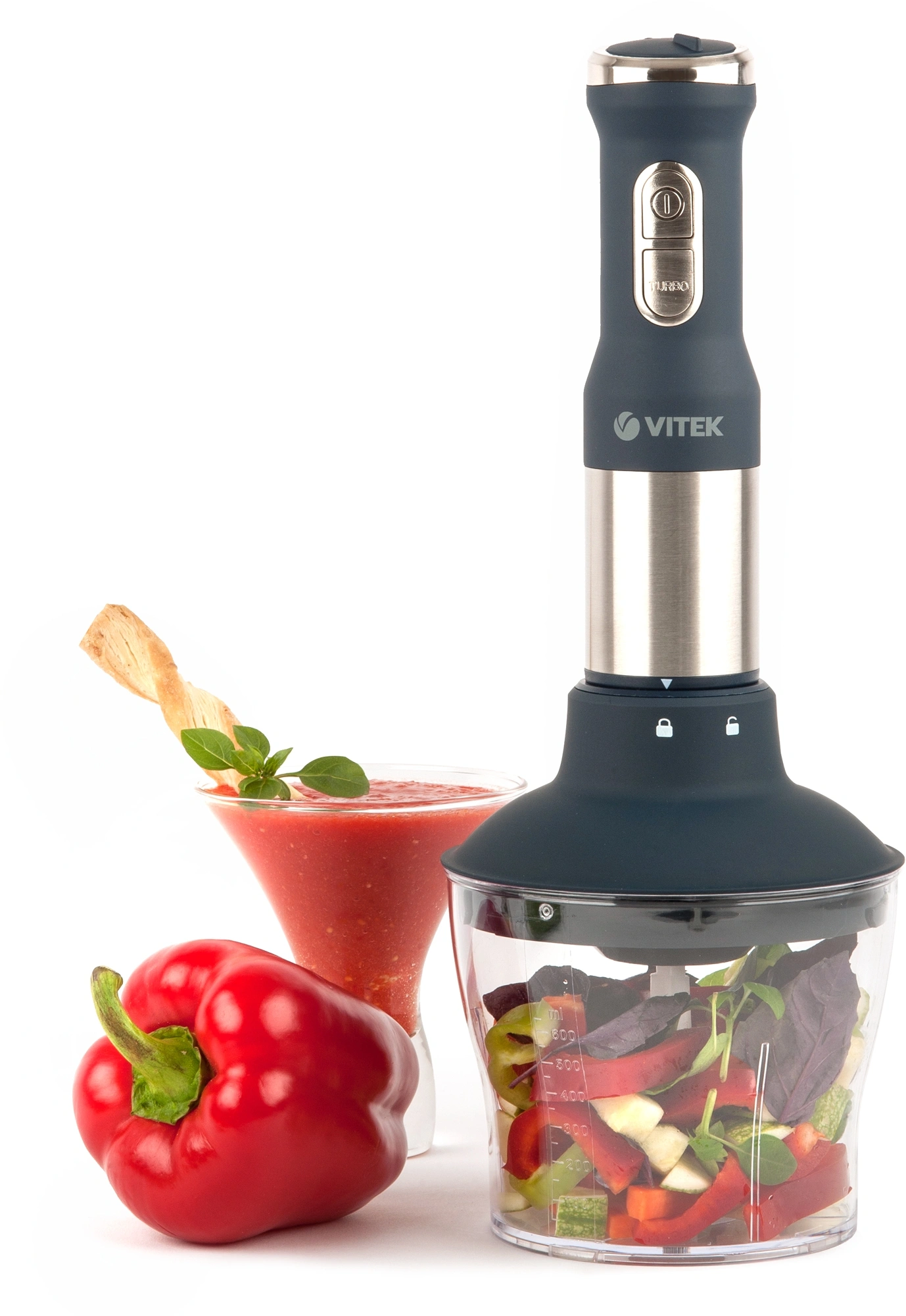 Блендер погружной Vitek VT-3415 900Вт синий — миниатюра 2