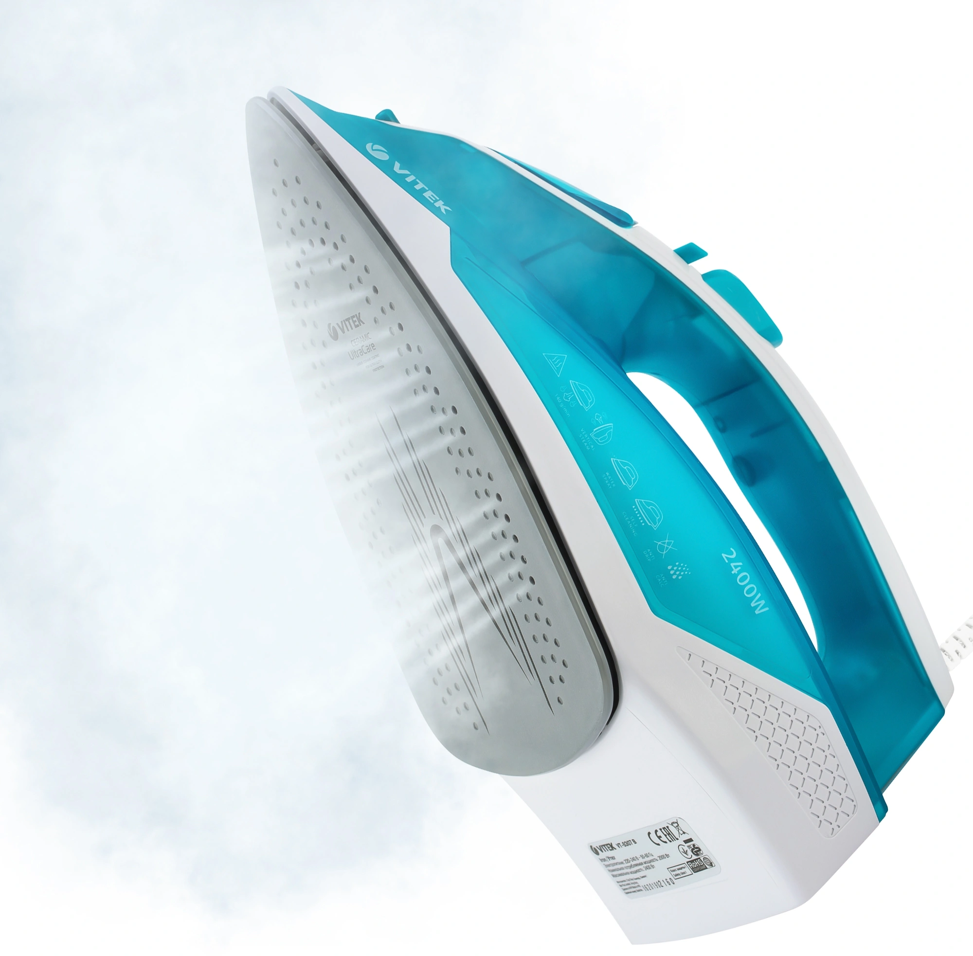 Утюг Vitek VT-8307 2400Вт синий/белый — миниатюра 4