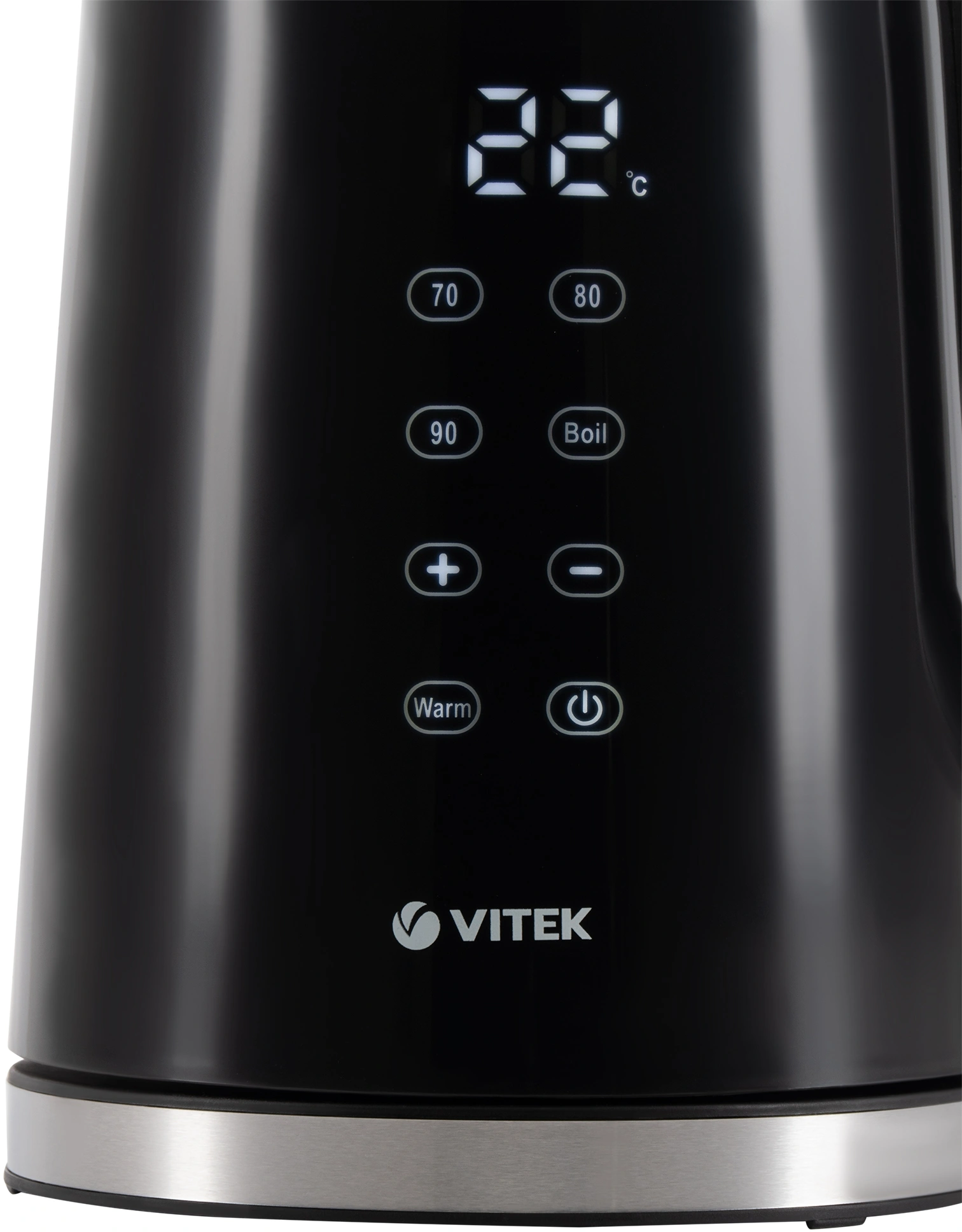Чайник электрический Vitek VT-8827 1.7л. 2200Вт черный корпус: стекло/металл — миниатюра 3