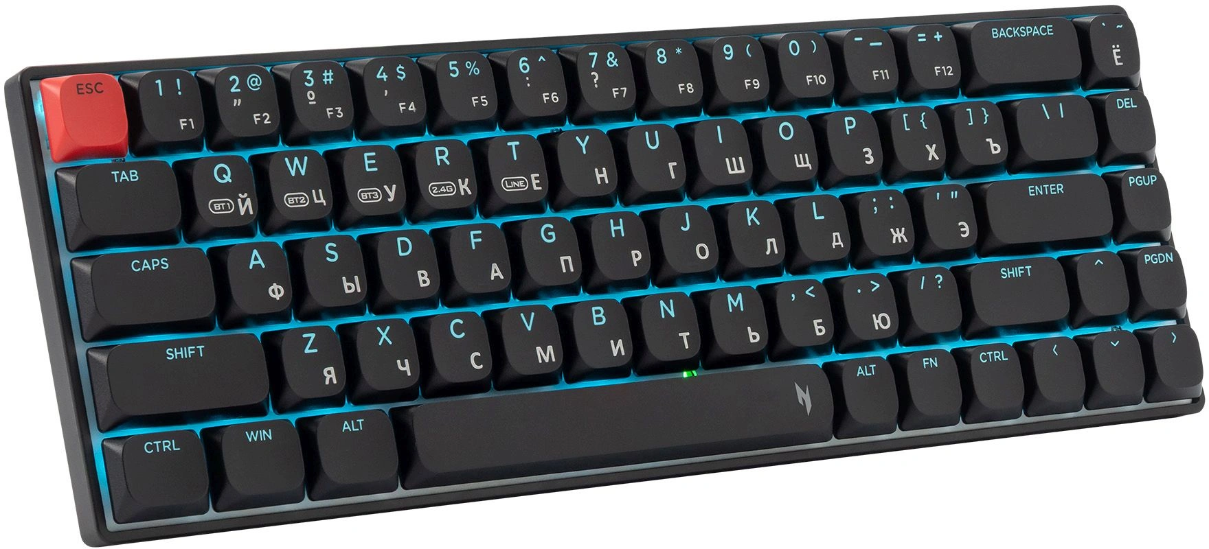 Клавиатура Acer OKR400 механическая черный USB беспроводная BT/Radio Multimedia for gamer LED (ZL.KBDEE.01A) кабель 1.5м — миниатюра 5