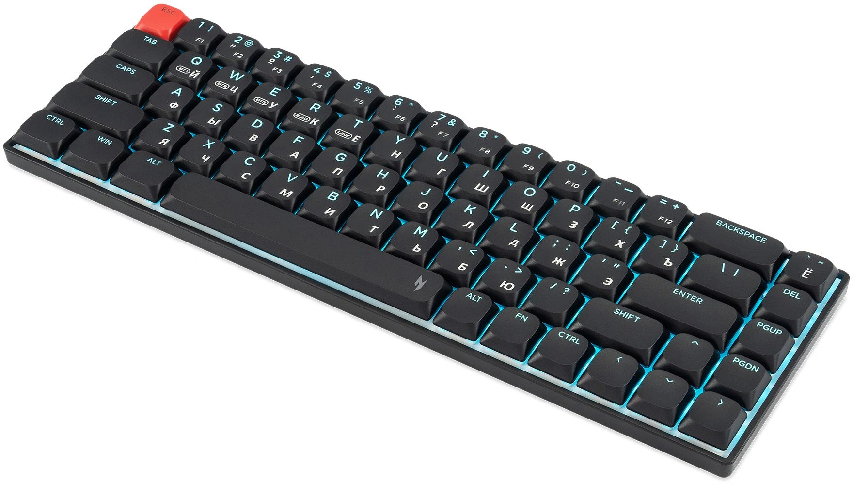 Клавиатура Acer OKR400 механическая черный USB беспроводная BT/Radio Multimedia for gamer LED (ZL.KBDEE.01A) кабель 1.5м — миниатюра 8