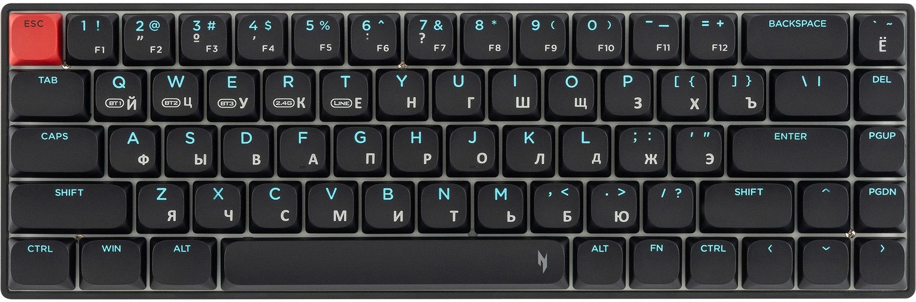 Клавиатура Acer OKR400 механическая черный USB беспроводная BT/Radio Multimedia for gamer LED (ZL.KBDEE.01A) кабель 1.5м — миниатюра 12