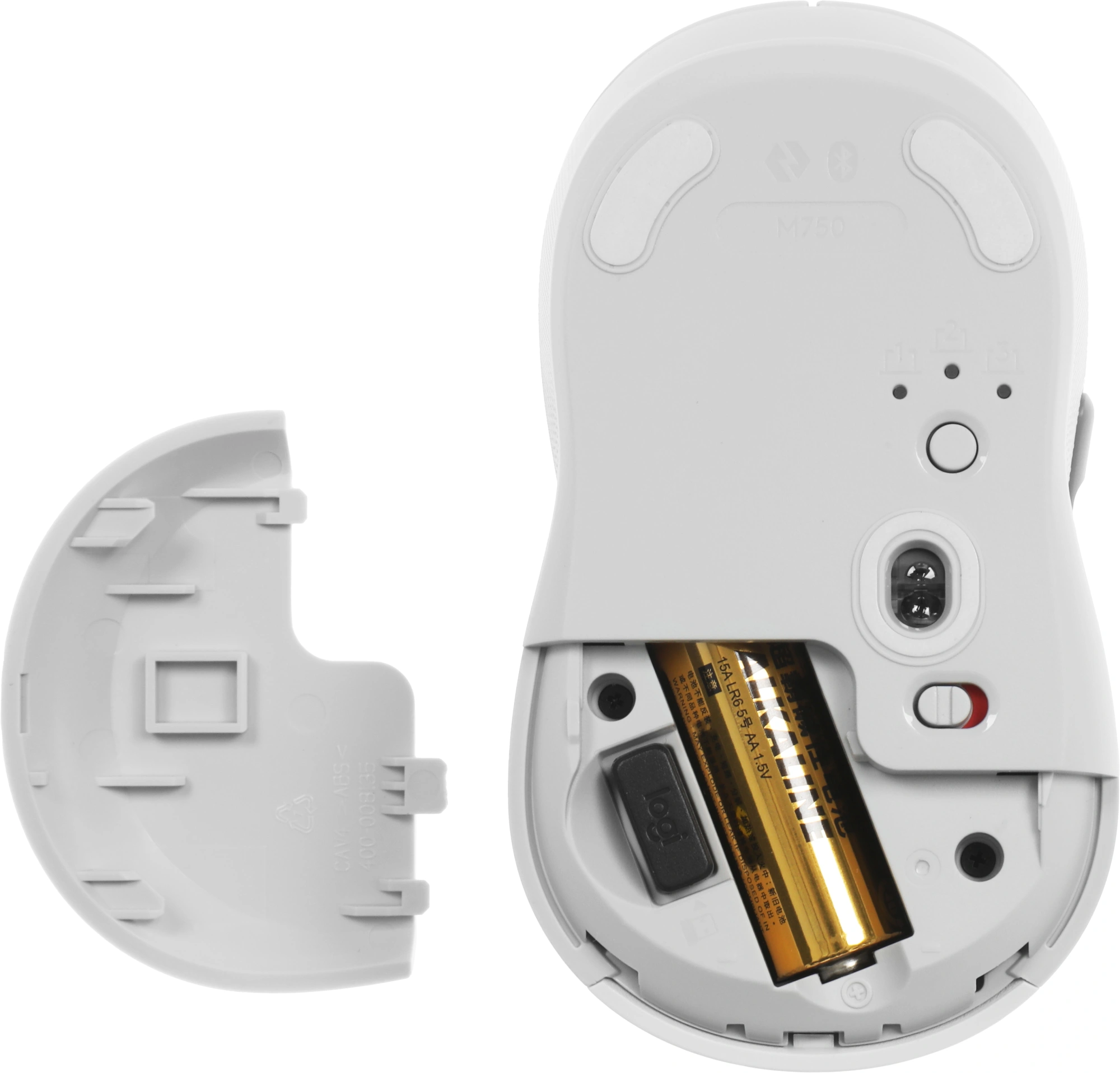 Мышь Logitech M750 белый оптическая 4000dpi беспров. BT/Radio USB 5but (910-006271) — миниатюра 13