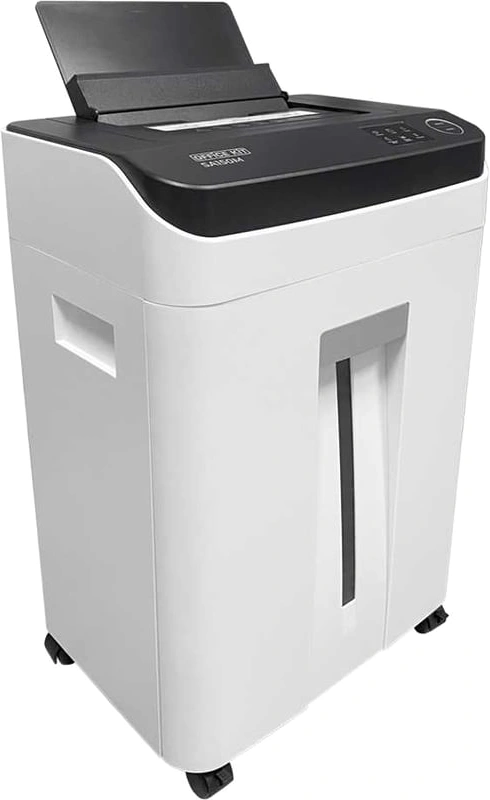 Шредер Office Kit SA150M (1,9х15) белый/черный с автоподачей (секр.P-5) фрагменты 8лист. 22лтр. скобы — миниатюра 2