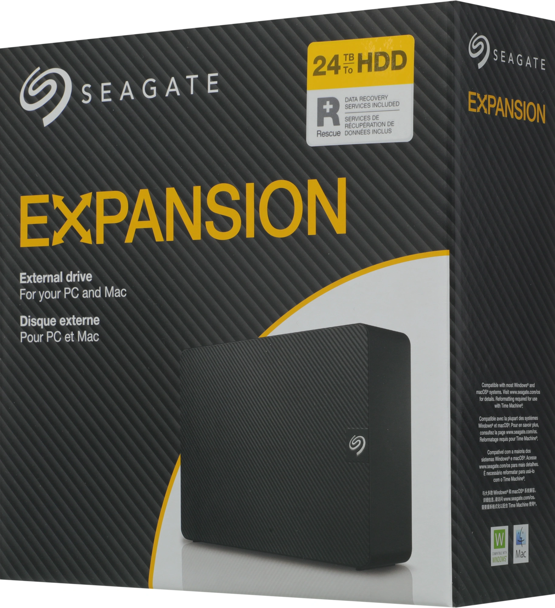 Жесткий диск Seagate USB3.0 24TB STKP24000400 Expansion 3.5" черный — миниатюра 8