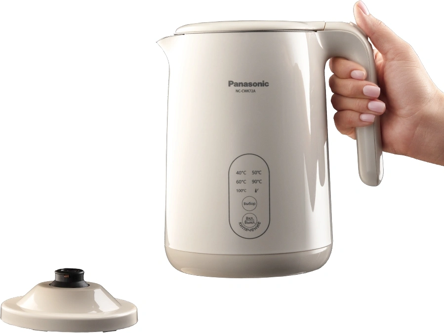 Чайник электрический Panasonic NC-CWK72A 1.5л. 1500Вт бежевый корпус: пластик — миниатюра 6