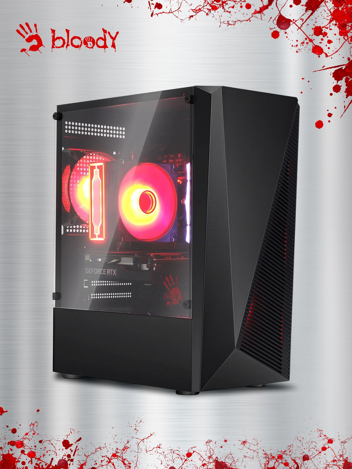 Корпус Bloody BD-CC102F черный без БП mATX 4x120mm 2xUSB2.0 1xUSB3.0 audio bott PSU — миниатюра 16