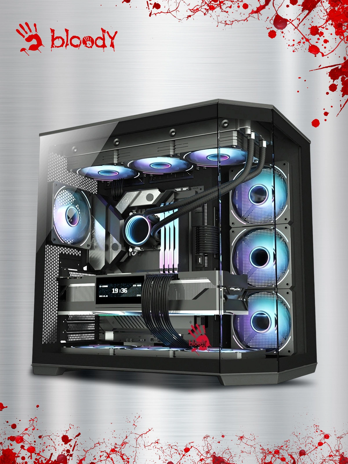 Корпус Bloody BD-CC109 черный без БП ATX 10x120mm 2xUSB3.0 audio — миниатюра 14