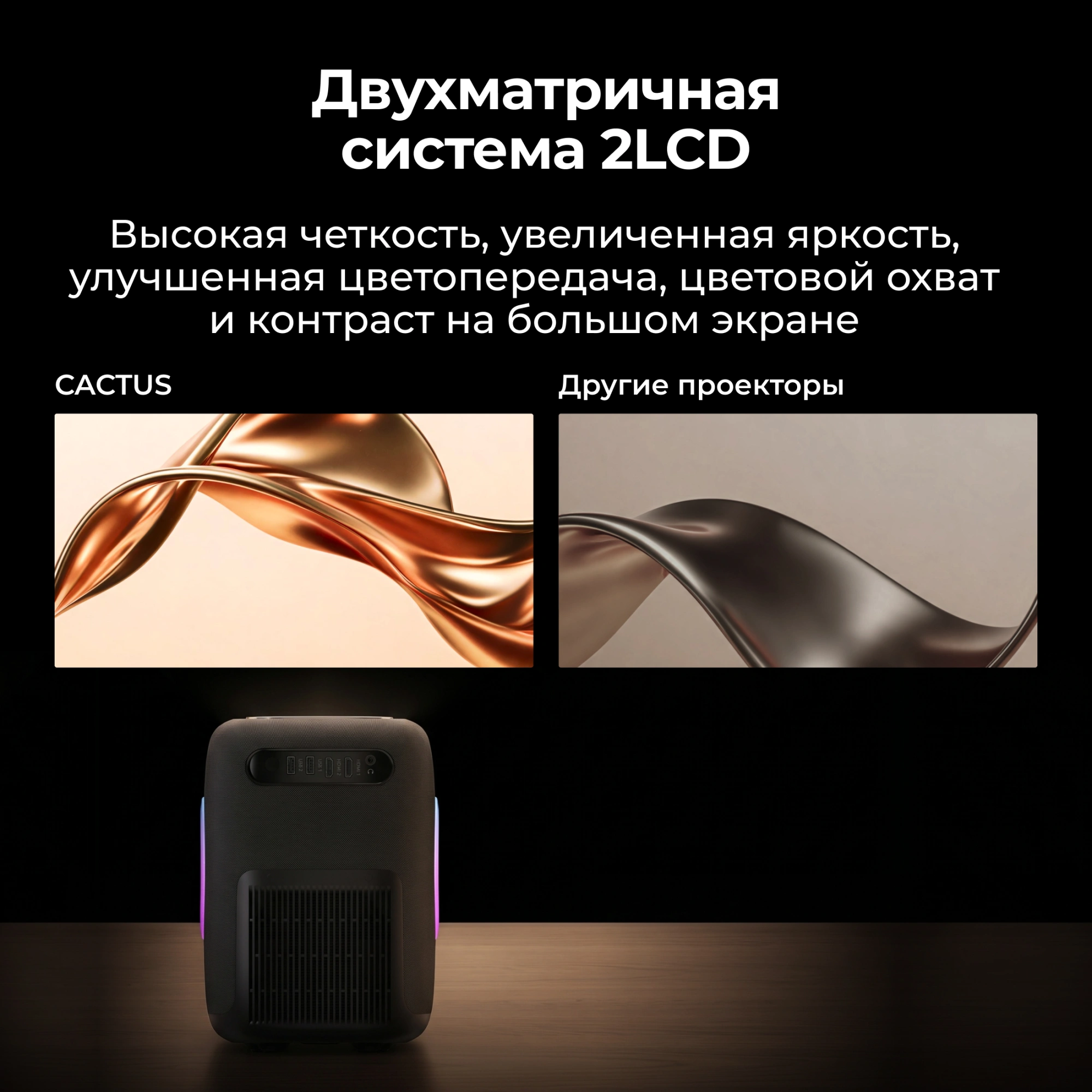 Проектор Cactus CS-PRH.01B.WUXGA-A 2LCD 36000Lm LS 1400Lm ANSI (1920x1080) 4000:1 ресурс лампы:50000часов 2xUSB typeA 2xHDMI 4кг — миниатюра 19