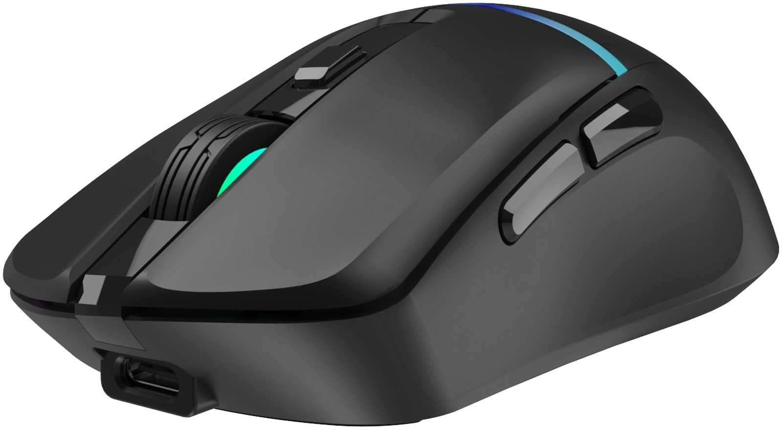 Мышь Оклик 775GW черный оптическая 5000dpi беспров. BT/Radio USB/USB-C 6but — миниатюра 2
