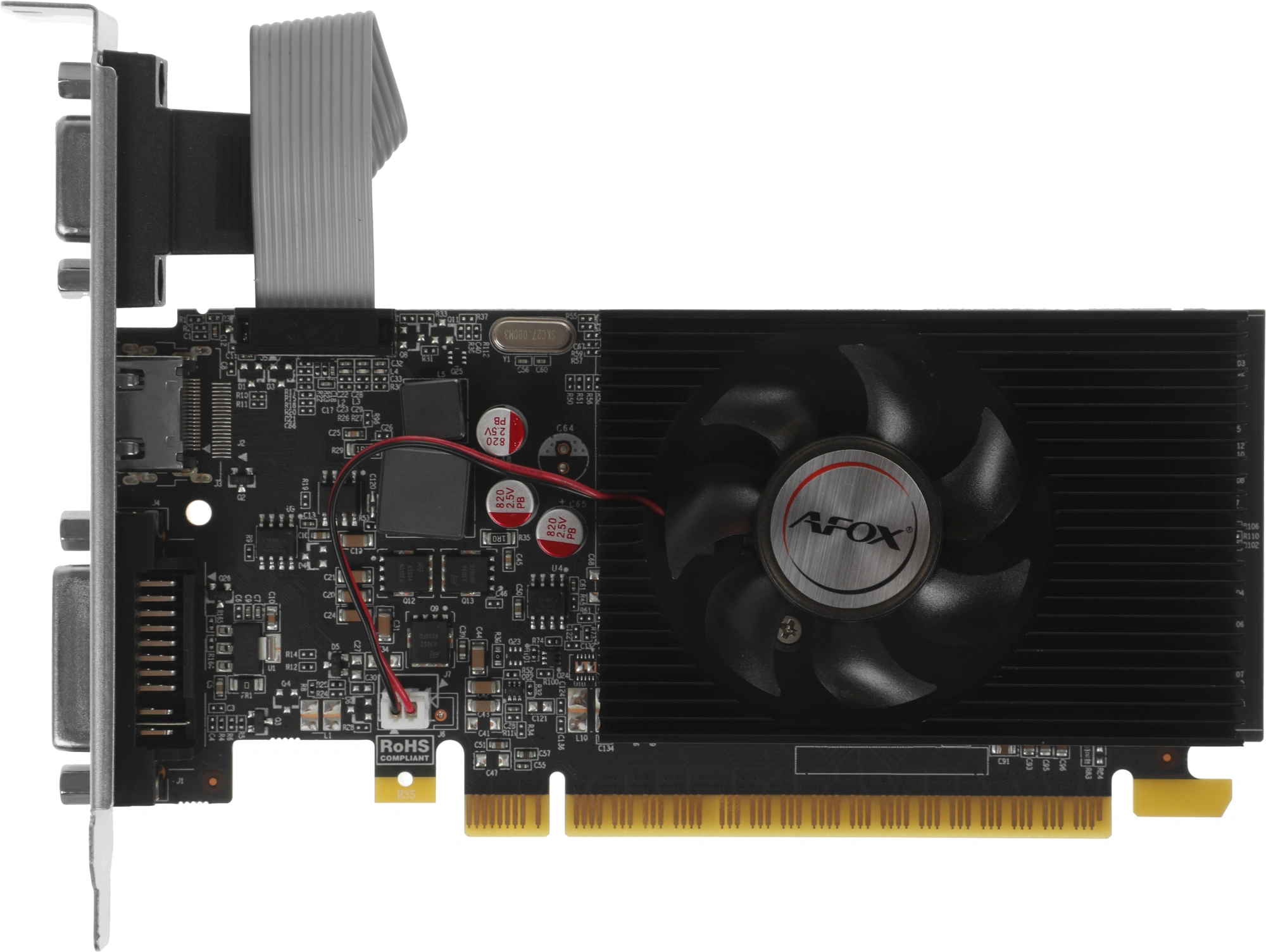 Видеокарта Afox PCI-E 2.0 AF730-2048D3L5 NVIDIA GeForce GT 730 2Gb 64bit GDDR3 900/1333 DVIx1 HDMIx1 CRTx1 HDCP Ret low profile — фото 1
