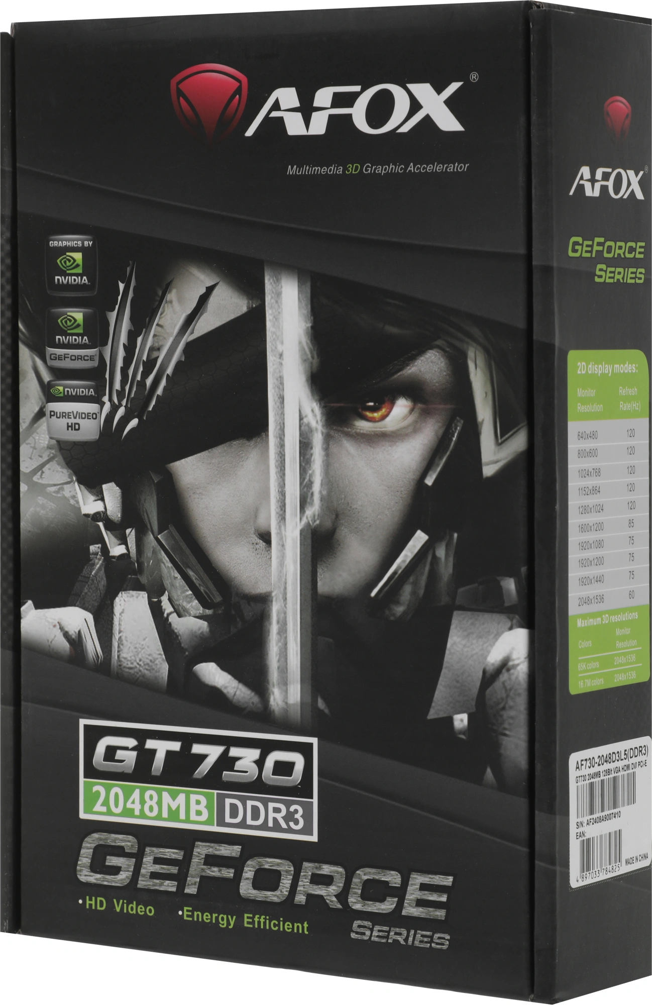 Видеокарта Afox PCI-E 2.0 AF730-2048D3L5 NVIDIA GeForce GT 730 2Gb 64bit GDDR3 900/1333 DVIx1 HDMIx1 CRTx1 HDCP Ret low profile — миниатюра 5