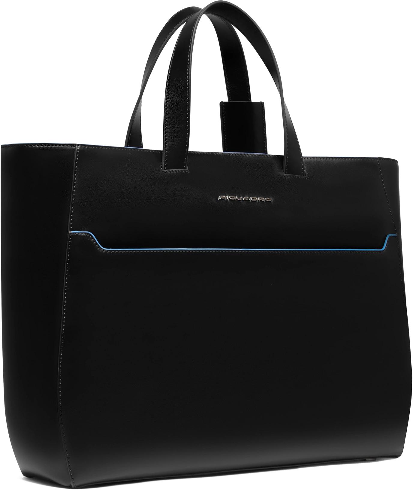 Деловая сумка женская Piquadro Blue Square BD6680B2/N с отделением для ноутбука 15.6" черная натур.кожа — миниатюра 2