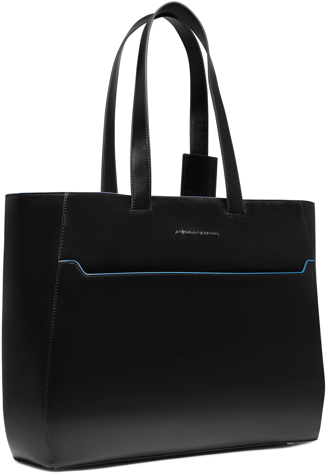 Деловая сумка женская Piquadro Blue Square BD6680B2/N с отделением для ноутбука 15.6" черная натур.кожа — миниатюра 6