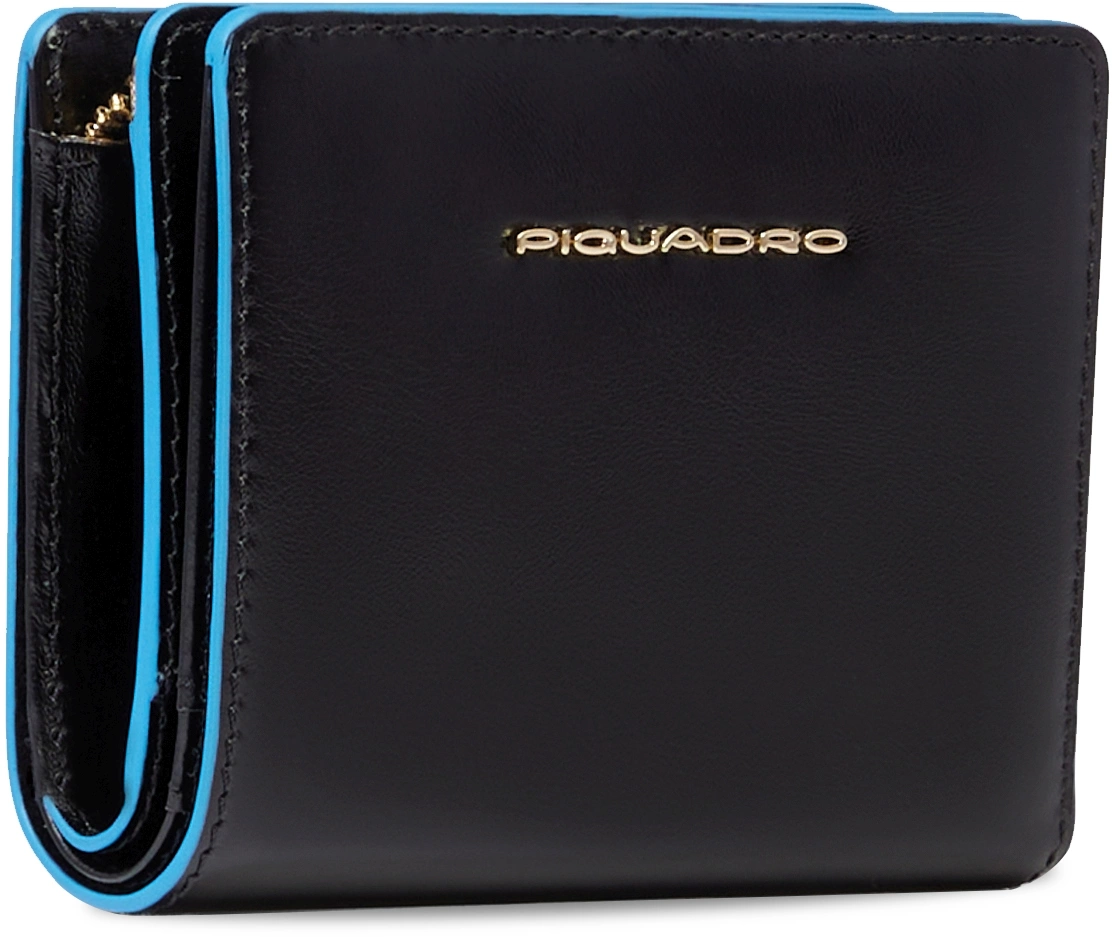 Кошелек женский Piquadro Blue Square PD6660B2R/N черный натур.кожа — миниатюра 2
