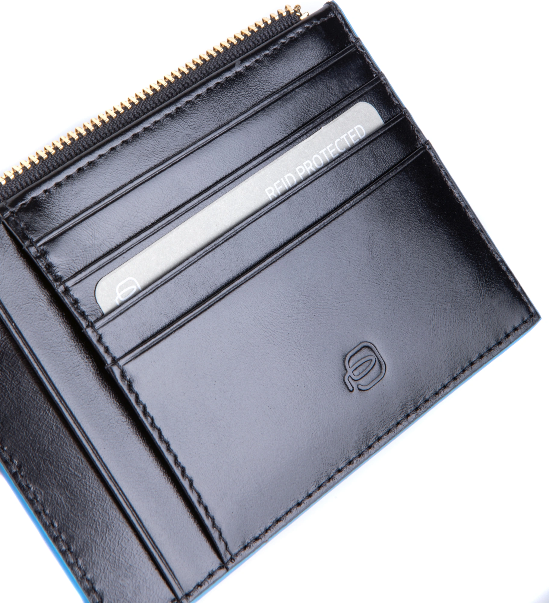 Чехол для кредитных карт Piquadro Blue Square PP6659B2R/N черный натур.кожа — миниатюра 8
