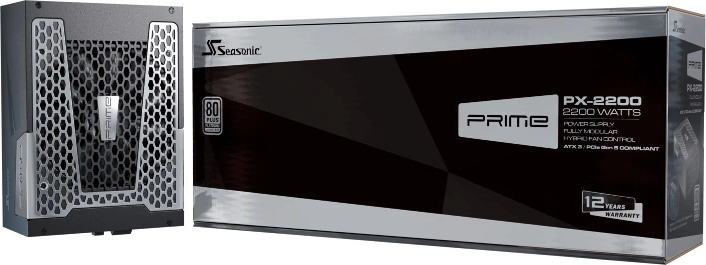 Блок питания Seasonic ATX 2200W Prime PX-2200 80+ platinum (20+4pin) APFC 135mm fan 18xSATA Cab Manag RTL — миниатюра 7