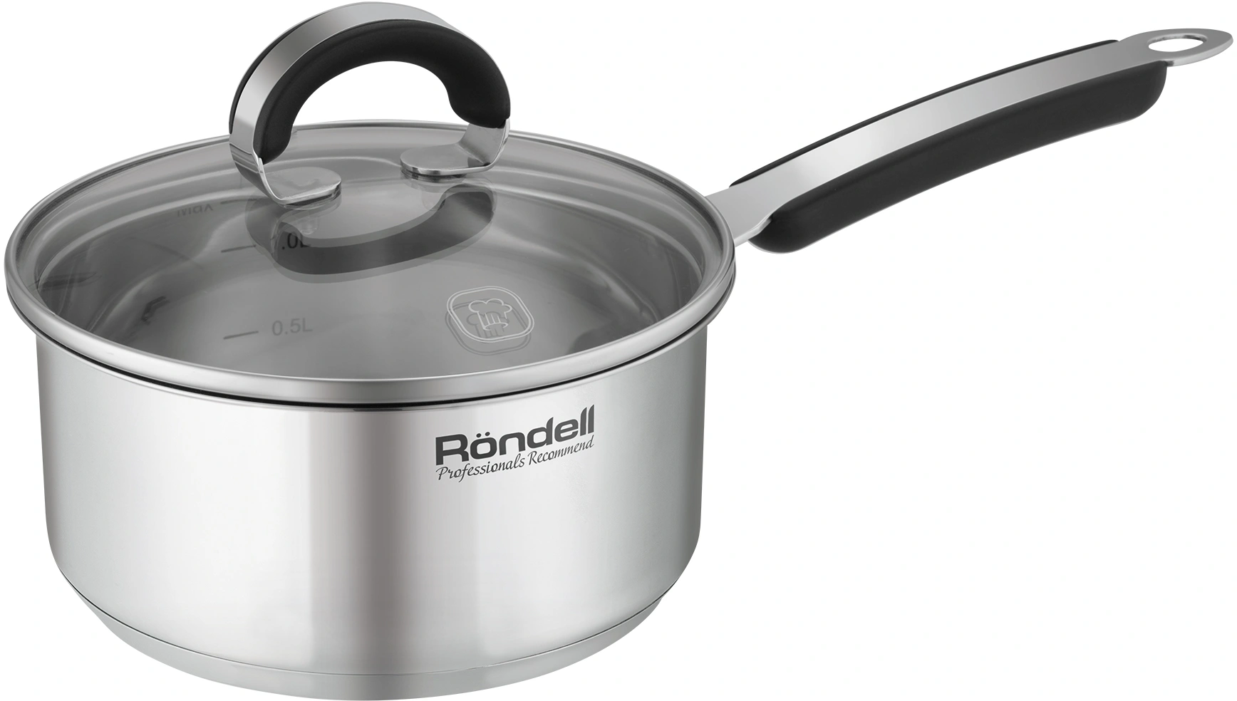 Ковш Rondell Brando RDS-1803 1.3л. d=16см (с крышкой) стальной — миниатюра 7