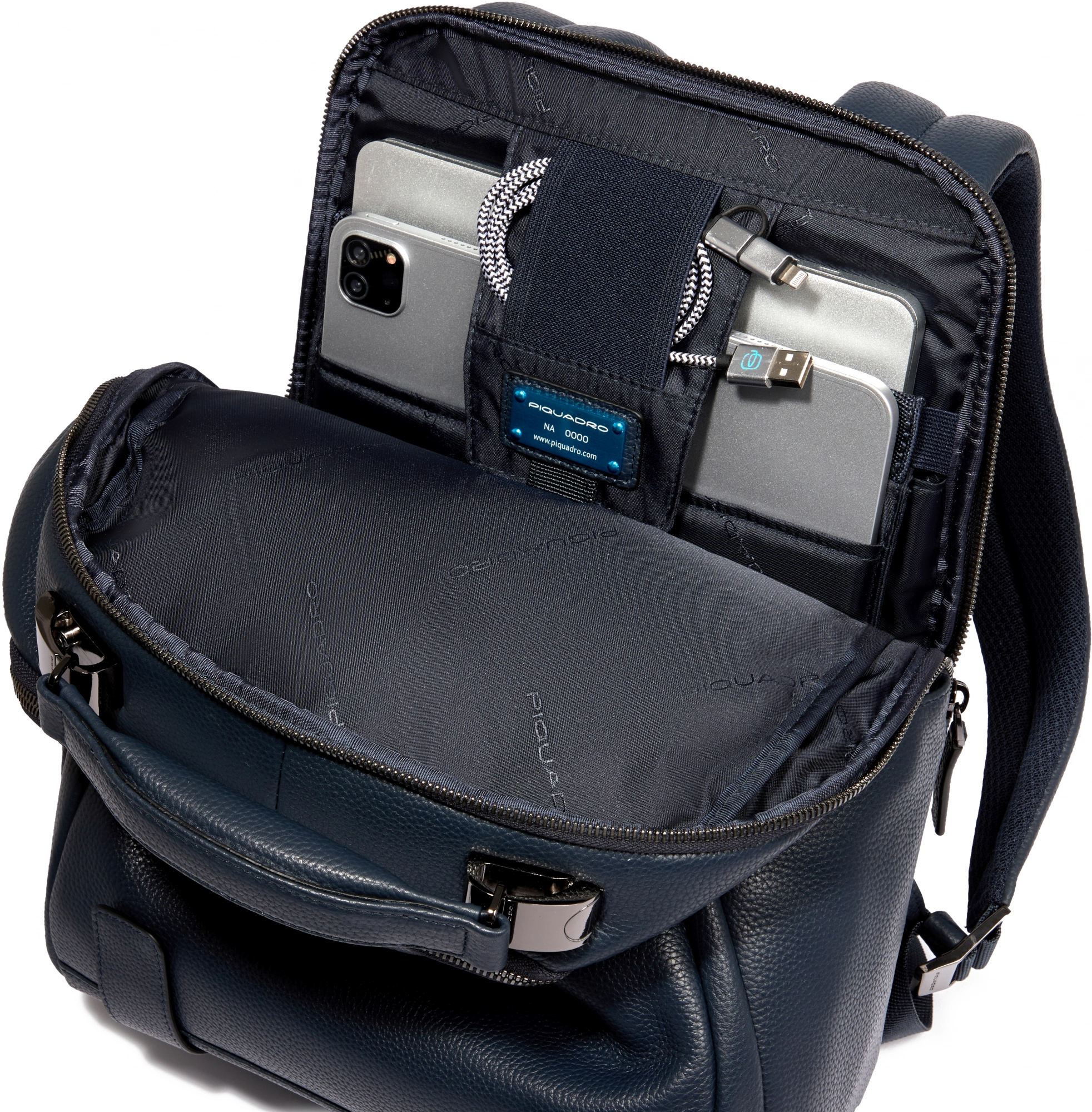 Рюкзак Piquadro Modus Special CA6289MOS/BLU синий натур.кожа — миниатюра 6