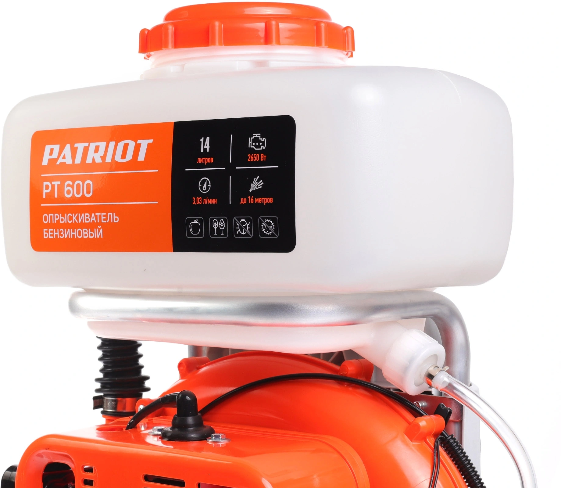 Опрыскиватель Patriot PT 600 бенз. ранц. 14л оранжевый/белый (755302615) — миниатюра 6