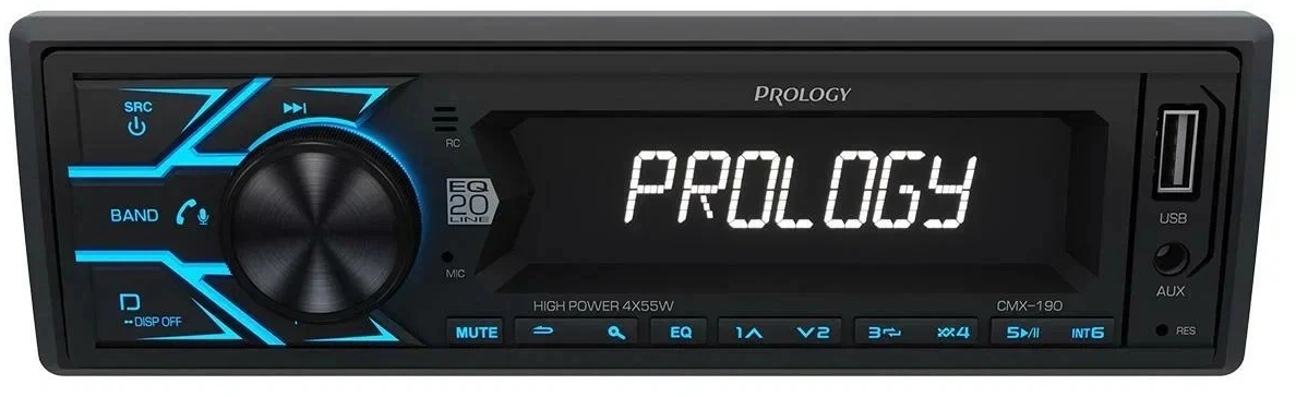 Автомагнитола Prology CMX-190 1DIN 4x55Вт v4.2 AUX 1 ПДУ (PRCMX190) — миниатюра 9
