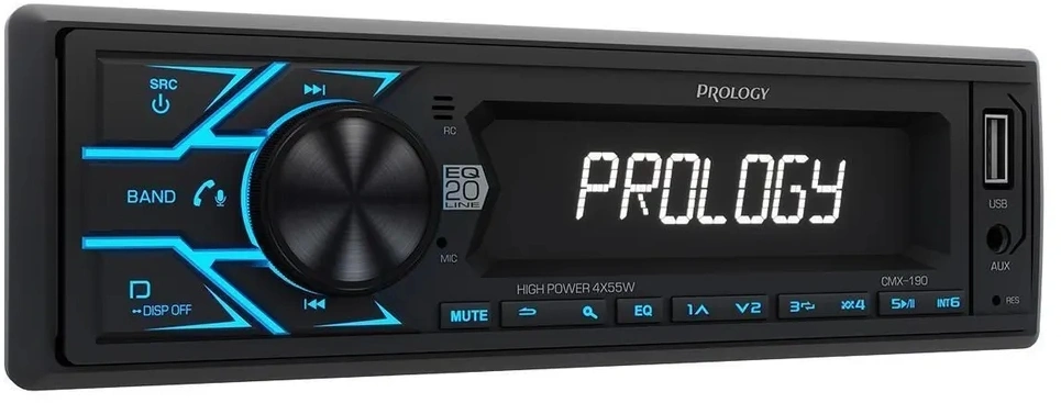 Автомагнитола Prology CMX-190 1DIN 4x55Вт v4.2 AUX 1 ПДУ (PRCMX190) — миниатюра 10