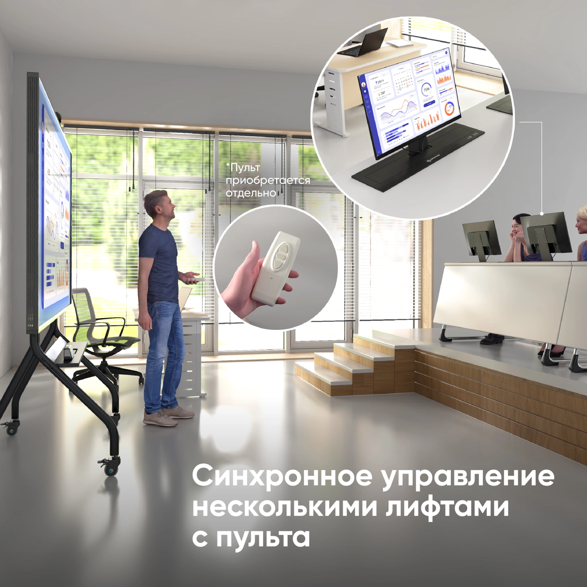 Кронштейн для мониторов Onkron NWS-SC24 черный 13"-24" макс.15кг настольный — миниатюра 2