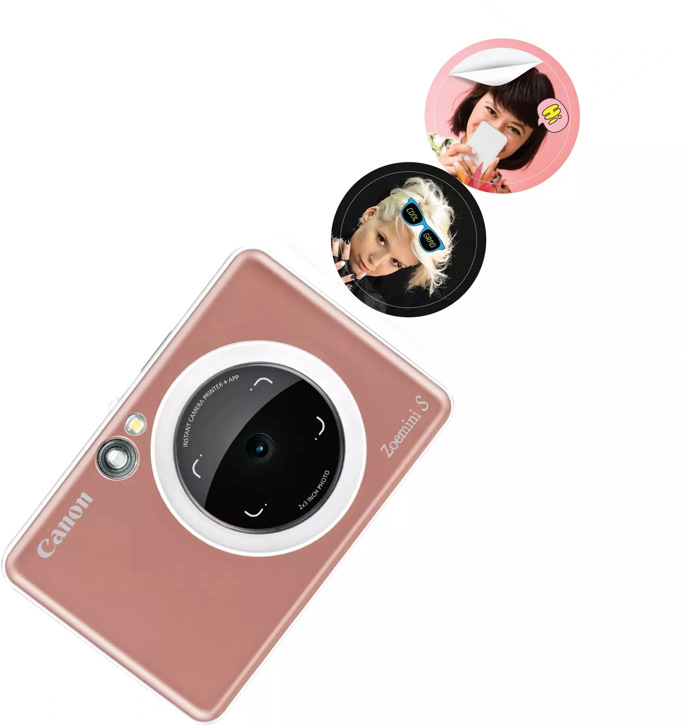 Наклейки Canon ZINK ZP-2030-2C-20 (2 круга) 4967C003 2шт на листе/20л./белый для сублимационных принтеров — миниатюра 2