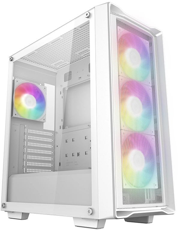 Корпус Deepcool CC560 Mesh V2 белый без БП ATX 4x120mm 5x140mm 2xUSB3.0 audio bott PSU — фото 1