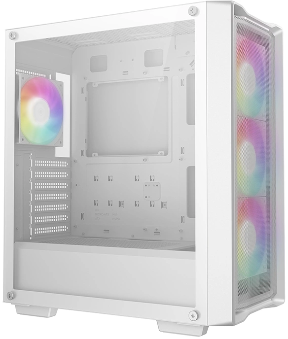 Корпус Deepcool CC560 Mesh V2 белый без БП ATX 4x120mm 5x140mm 2xUSB3.0 audio bott PSU — миниатюра 2