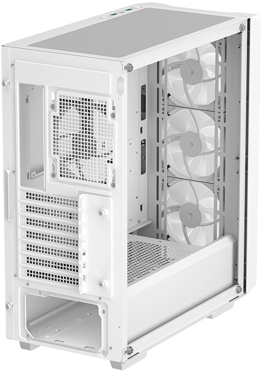 Корпус Deepcool CC560 Mesh V2 белый без БП ATX 4x120mm 5x140mm 2xUSB3.0 audio bott PSU — миниатюра 6
