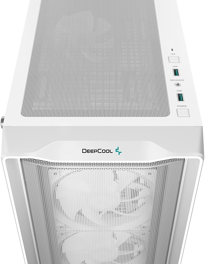 Корпус Deepcool CC560 Mesh V2 белый без БП ATX 4x120mm 5x140mm 2xUSB3.0 audio bott PSU — миниатюра 7