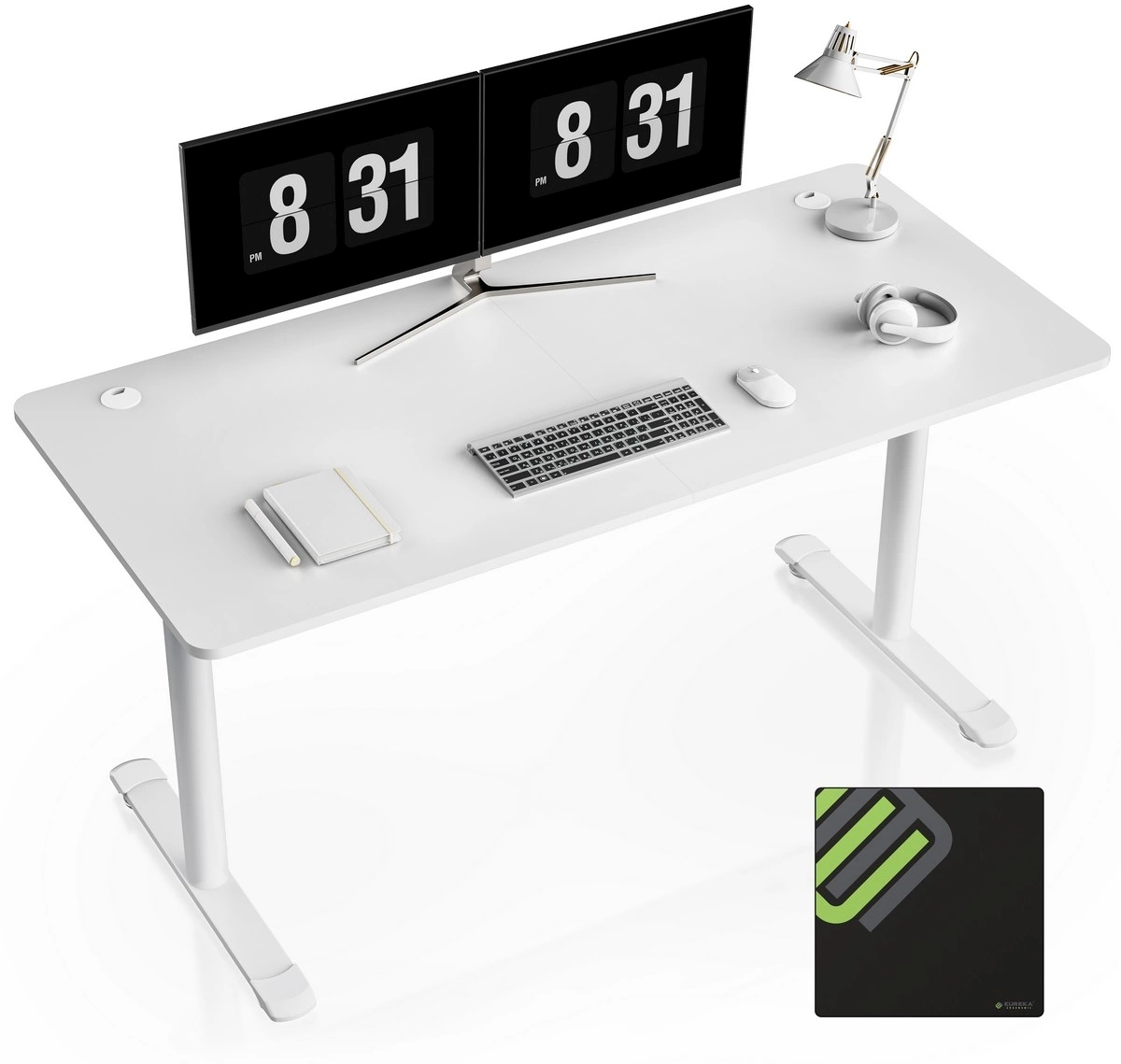 Стол для компьютера Eureka ERK-IOD-60W-V4 столешница ЛДСП белый — миниатюра 2